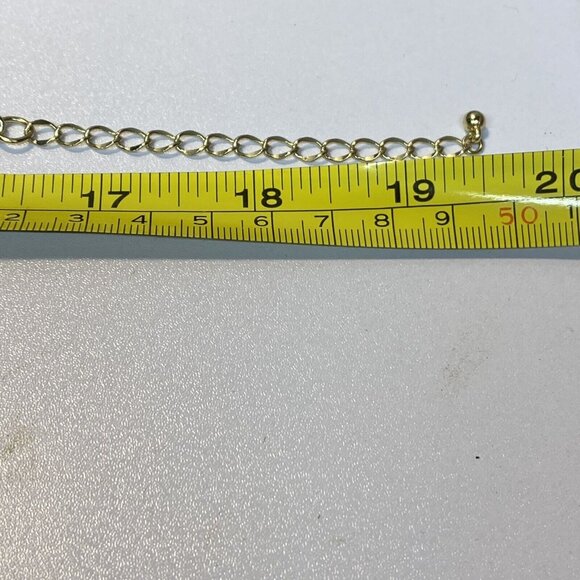 NY Statement Necklace Gold Tone Flower Bib Modernest Lotus Lily Colored Gems - Picture 5 of 6